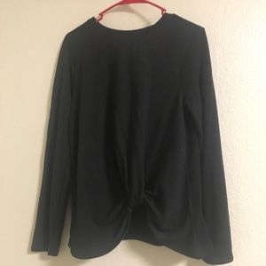 Gray Blouse with bow